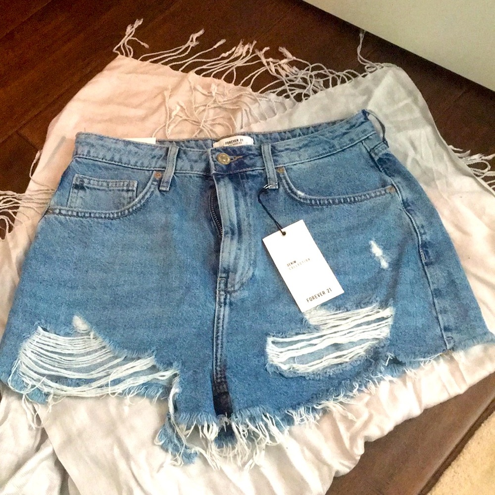 Ripped Jean Shorts